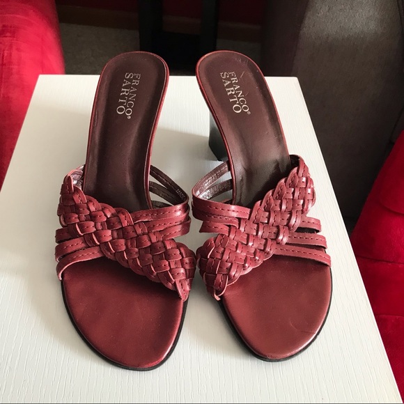 deep red sandals